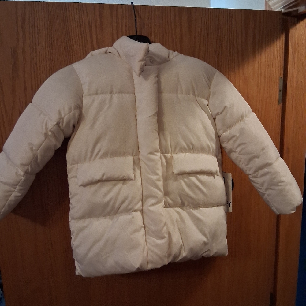 J for justify Cozy Faux Fur Hooded Puffer Jacket Kids 6X  Girls Unisex Pockets